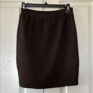 St. John Brown Knee-Length Pencil Skirt for Work